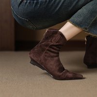 CHIKO Cocohuay Pointy Toe Wedge Ankle Boots