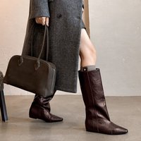 CHIKO Clegg Pointy Toe Wedge Knee High Boots