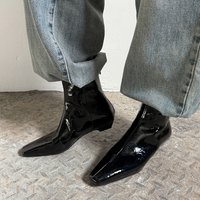 CHIKO Cross Square Toe Wedge Ankle Boots | Women Shoes, Boots, Minimalism