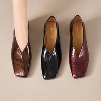 CHIKO Condoleeza Square Toe Block Heels Pumps Shoes