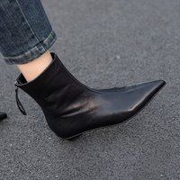 CHIKO Cynna Pointy Toe Block Heels Ankle Boots