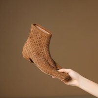 CHIKO Dasha Square Toe Block Heels Ankle Boots
