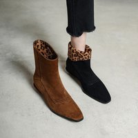CHIKO Dari Square Toe Block Heels Ankle Boots