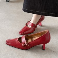 CHIKO Delly Pointy Toe Chunky Heels Mary Jane Shoes