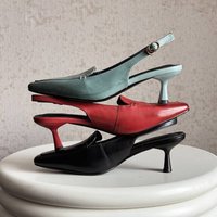 CHIKO Dosi Square Toe Kitten Heels Slingback Shoes