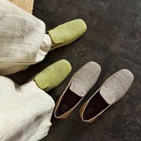 CHIKO Dorella Square Toe Block Heels Minimalist Mesh Loafer Flats
