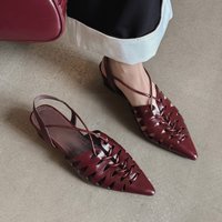 CHIKO Erina Pointy Toe Block Heels Slingback Shoes