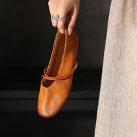 CHIKO Flory Round Toe Block Heels Mary Jane Flats