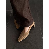 CHIKO Ferne Pointy Toe Block Heels Pumps Shoes