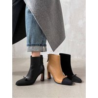 CHIKO Frieda Round Toe Chunky Heels Ankle Boots