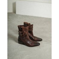 CHIKO Faydra Pointy Toe Block Heels Ankle Boots