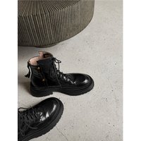 CHIKO Georgine Round Toe Block Heels Ankle Boots