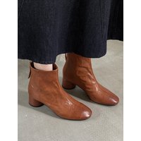CHIKO Glynis Round Toe Block Heels Ankle Boots