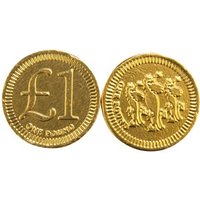 One pound chocolate coins (28mm) - Bag of 40