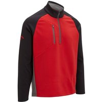 Callaway Midweight Ottoman Fleece 1/4 Zip Golf Sweater - Red