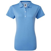 FootJoy Ladies Stretch Pique Solid Golf Polo Shirt - Light Blue