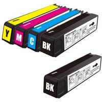 Compatible HP 970XL/971XL Full Set+ 1 EXTRA Black Ink Cartridges (5 Pack) Multipack