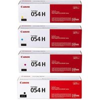 Canon 054HBK/C/M/Y Full Set Original High Capacity Toner Cartridges (4 Pack)