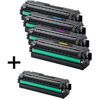 Compatible Samsung CLT-K505L Full Set + 1 EXTRA Black Toner Cartridges (5 Pack) Multipack