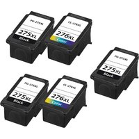 Compatible Canon PG-275XL/CL-276XL 2 Full Sets + 1 EXTRA Black Inkjet Cartridges (5 Pack) Multipack