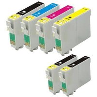 Compatible Epson T0691/694 Full Set + 2 EXTRA Black Ink Cartridges (6 Pack) Multipack