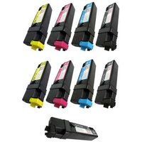 Compatible Dell 330-1433/36/37/88 2 Full Set + 1 EXTRA Black Toner Cartridges (9 Pack) Multipack
