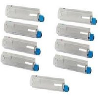 Compatible Okidata 42918984/83/82/81 2 Full Sets + 1 EXTRA Black Toner Cartridges (9 Pack) Multipack
