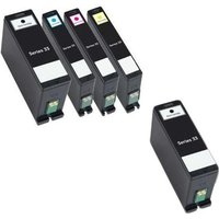 Compatible Dell 331-7377/78/79/80 Full Set + 1 EXTRA Inkjet Cartridges (5 Pack) Multipack