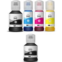 Compatible Epson T5421/24 Full Sets + 1 EXTRA Black Ink Bottles (5 Pack) Multipack
