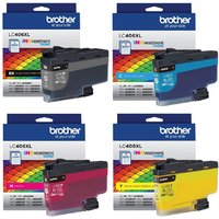Brother LC406XLBK/C/M/Y Full Set Original High Capacity Ink Cartridges (4 Pack)