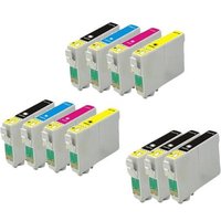Compatible Epson T0601/604 2 Full set + 3 EXTRA Black Ink Cartridges (11 Pack) Multipack