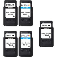 Compatible Canon PG-240XL/CL-241XL 2 Full Sets + 1 EXTRA Black Inkjet Cartridges (5 Pack) Multipack