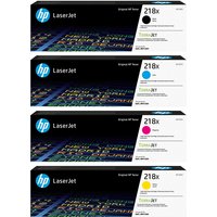 1 Full Set HP 218X BK/C/M/Y Original High Yield Toner Cartridges
