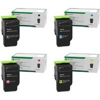 1 Full Set Lexmark C2310K0/C0/M0/Y0 Original Standard Capacity Toner Cartridges (4 Pack)