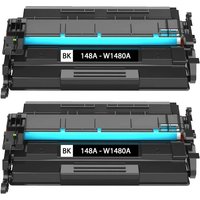 Compatible HP 148A Black Standard Capacity Toner Cartridges (2 Pack) Twin Pack