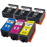 Compatible Epson 202XL Full Set + 2 EXTRA Black Ink Cartridges (6 Pack) Multipack
