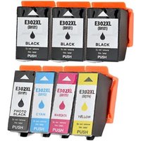 Compatible Epson 302XL Full Set + 2 EXTRA Black Ink Cartridges (7 Pack) Multipack