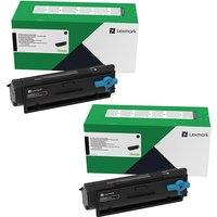 Lexmark 55B1H00 Black Original High Yield Return Program Toner Cartridges Twin Pack (2 Pack)