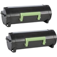 Compatible Lexmark 50F1U00 (501U) Toner Cartridges (2 Pack) Twin Pack Black