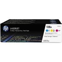 Hp 128a, (Cf371a-M) 3-Pack Cyan/Magenta/Yellow Original Laserjet Toner Cartridges