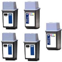 Compatible HP 20/49 2 Full Sets + 1 EXTRA Black Ink Cartridges (5 Pack) Multipack