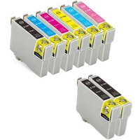 Compatible Epson T0781/786 Full Set + 2 EXTRA Black Ink Cartridges (8 Pack) Multipack