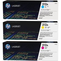 HP 312A (CF440AM) Color Original Standard Capacity Toner Cartridge Multipack - 3 Pack