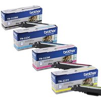 Brother MFC-L3750CDW Printer Toner Cartridges (4 Pack) -TN223BK Multipack Original