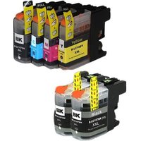 Compatible Brother LC107BK/LC105C/M/Y Full Set + 2 EXTRA Black Ink Cartridges (6 Pack) Multipack