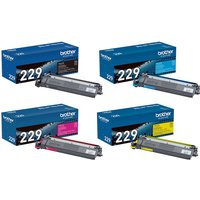 Brother TN229 BK/C/M/Y Full Set Original Standard Capacity Toner Cartridges (4 Pack)