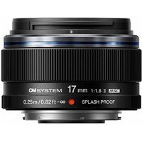 OM System M.ZUIKO DIGITAL 17mm F1.8 II Lens - Black