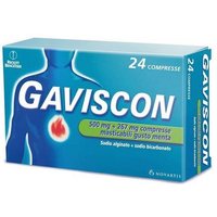 Gaviscon per il bruciore di stomaco 24 compresse gusto menta