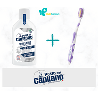 Pasta del capitano collutorio 400 ml + spazzolino whitening