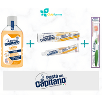Pasta del capitano collutorio zenzero 400ml + dentifricio zenzero + spazzolino complete